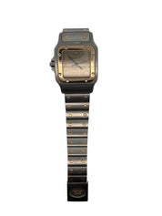 Cartier Santos Galbée Stainless Steel & 18K Yellow Gold Quartz Watch 29mm Stainless Steel, 18k Yellow Gold Ivory Dial 2961