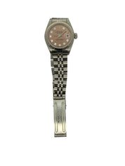 Rolex Datejust Lady 26mm , Diamond Dial, Jubilee Bracelet Stainless Steel Pink Dial 69174