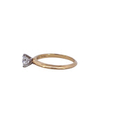 Tiffany & Co. Yellow Gold & Platinum Diamond Solitaire Ring .49ctw 18k