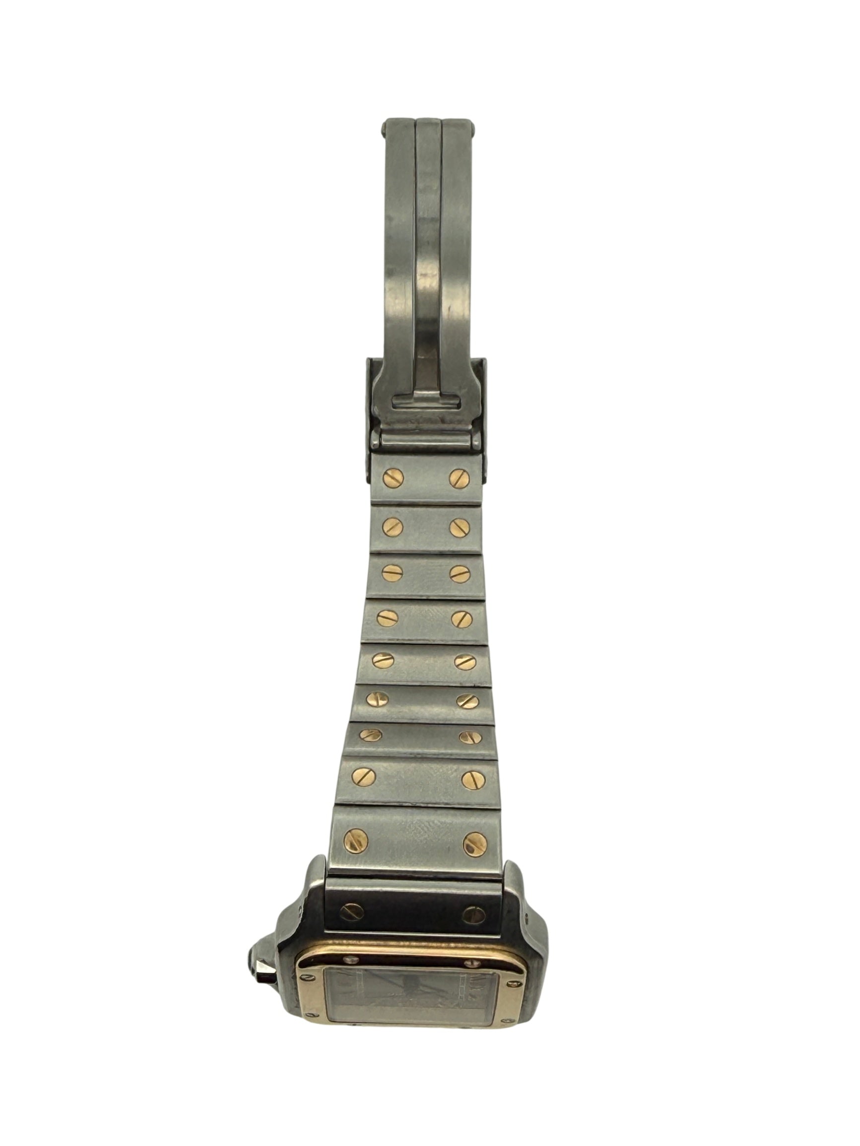 Cartier Santos Galbée Stainless Steel & 18K Yellow Gold Quartz Watch 29mm Stainless Steel, 18k Yellow Gold Ivory Dial 2961