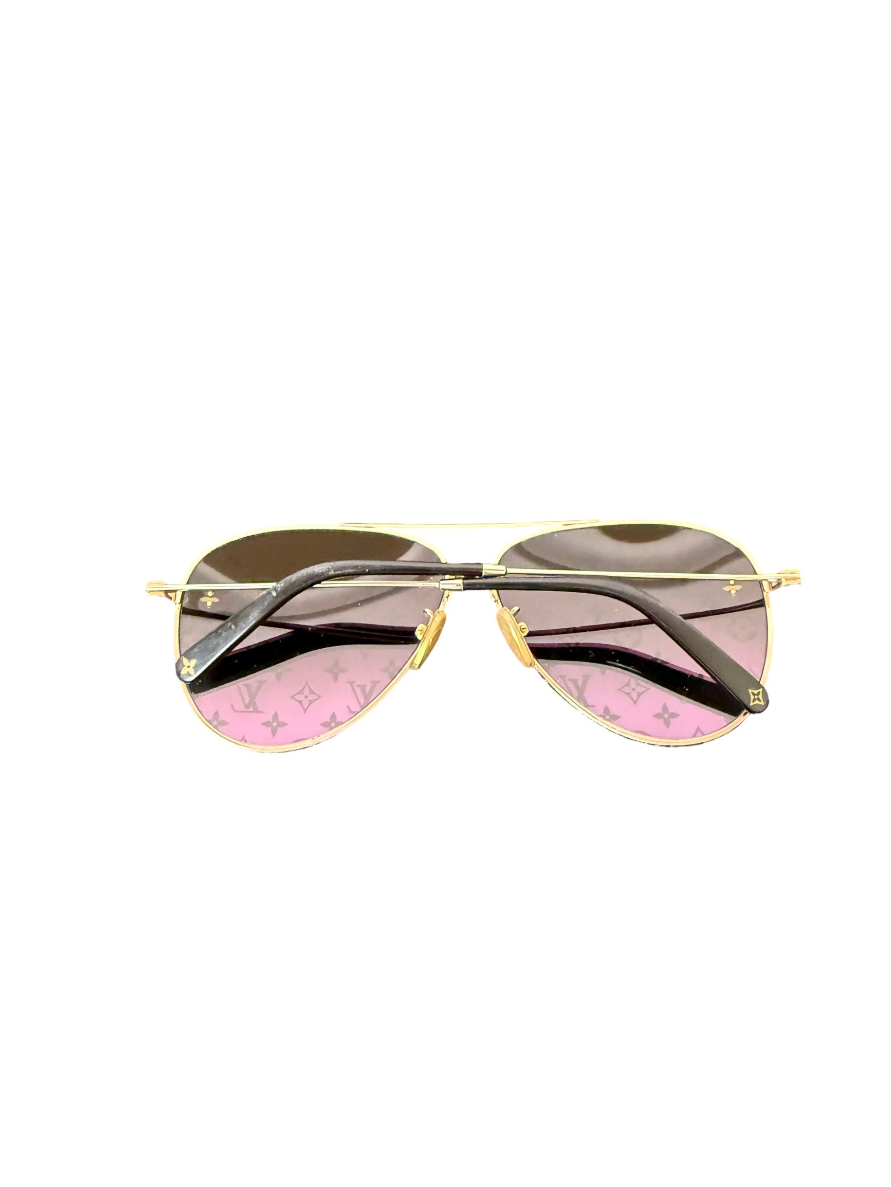 Louis Vuitton Pilot Aviator Sunglasses Pink Monogram