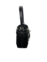 Givenchy Micro Shark Lock Box Calfskin Leather Bucket Bag, Black