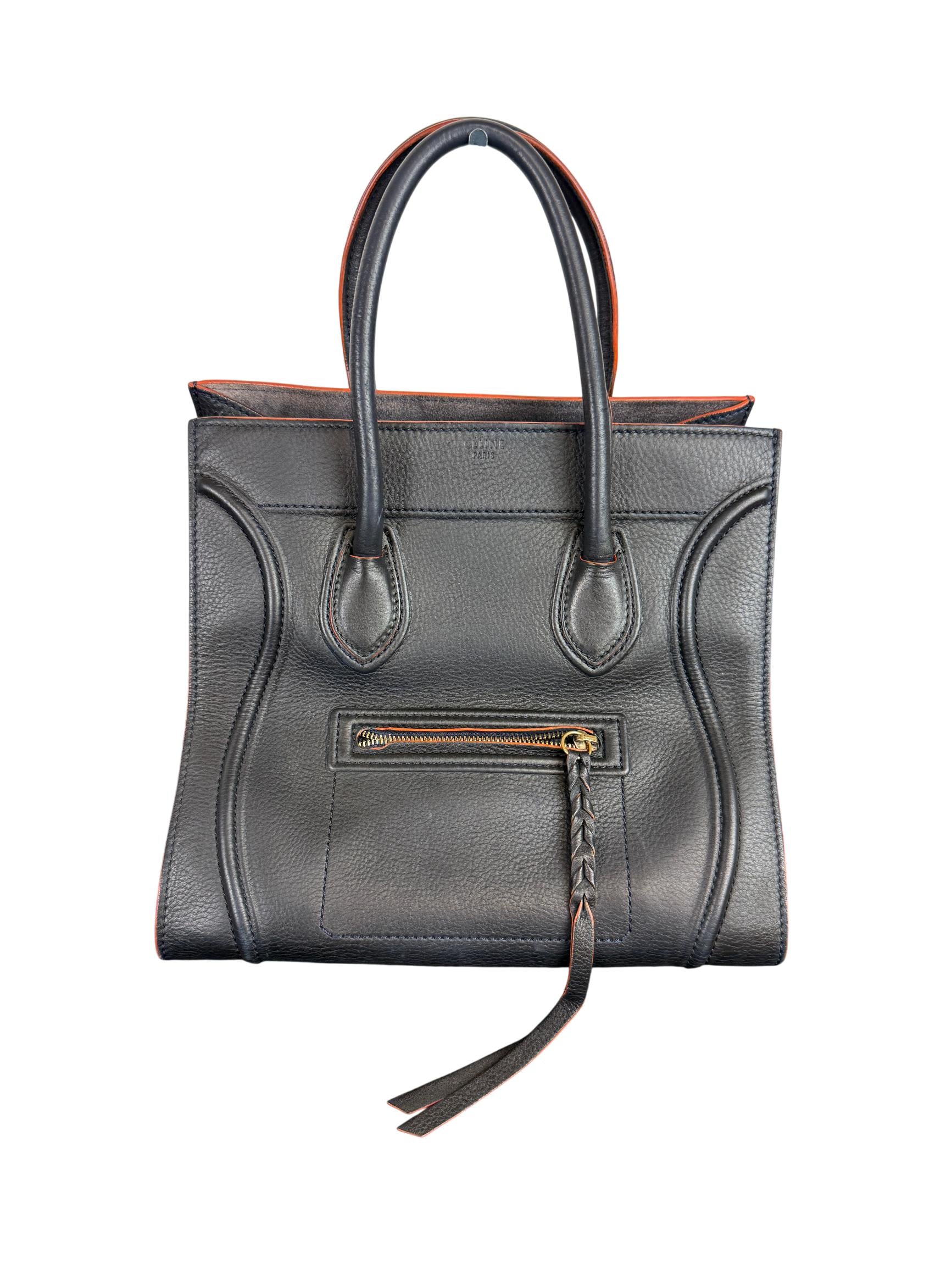 Celine Luggage Phantom Medium Leather Tote Bag
