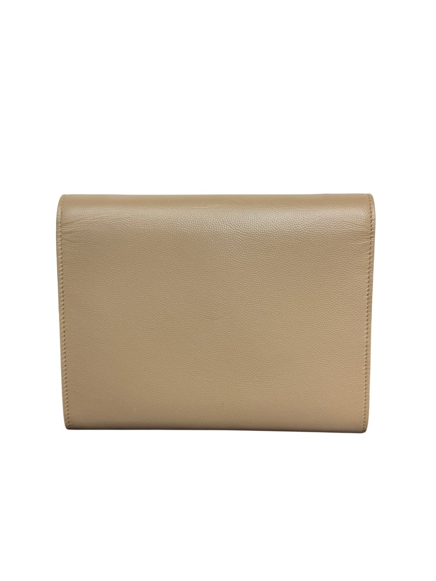 Saint Laurent Cassandra Grain de Poudre Beige Shoulder Bag