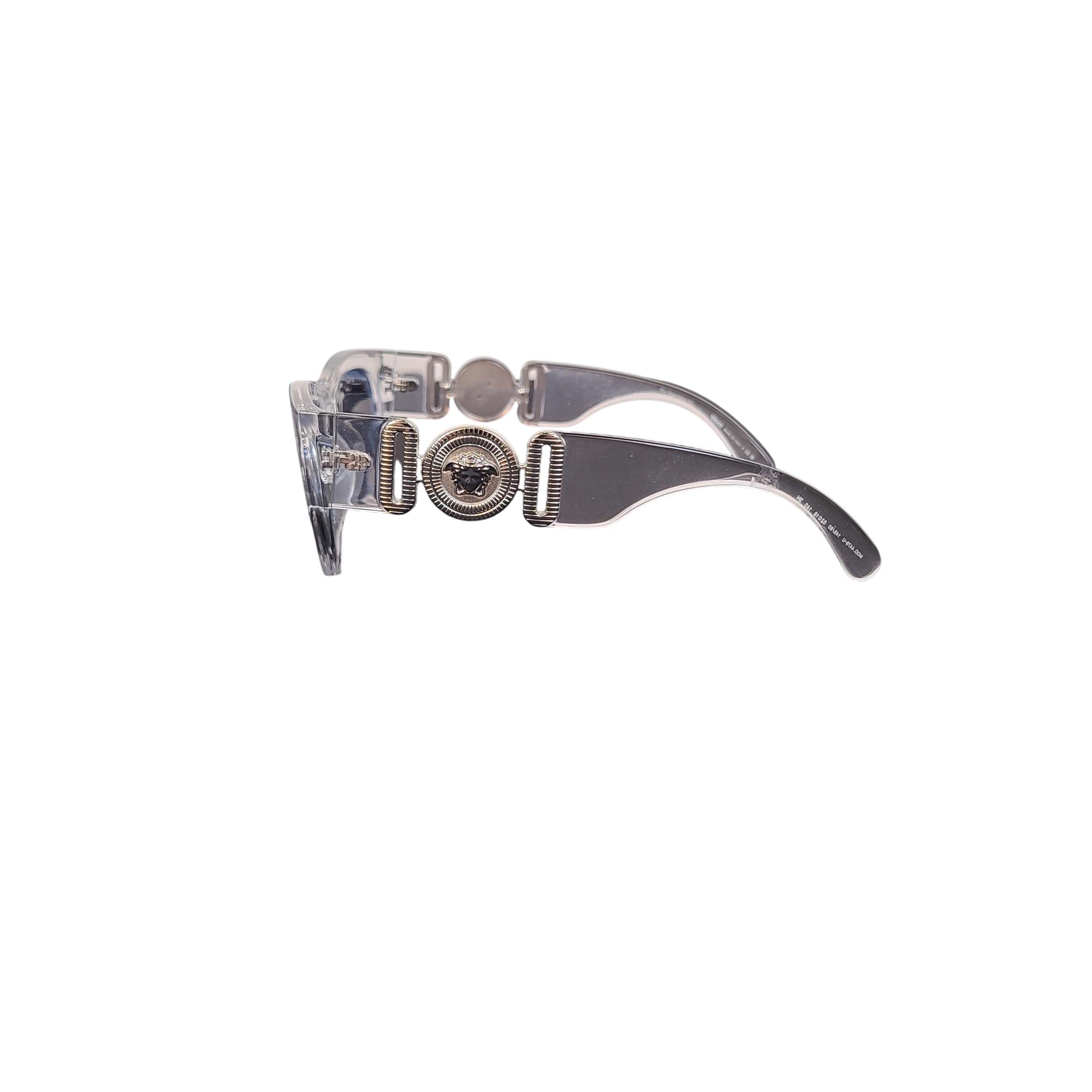 Versace Clear Square Sunglasses