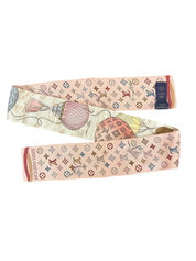 Louis Vuitton Up And Away Silk Monogram Bandeau Scarf Light Pink (2023 Edition, Made in Italy)