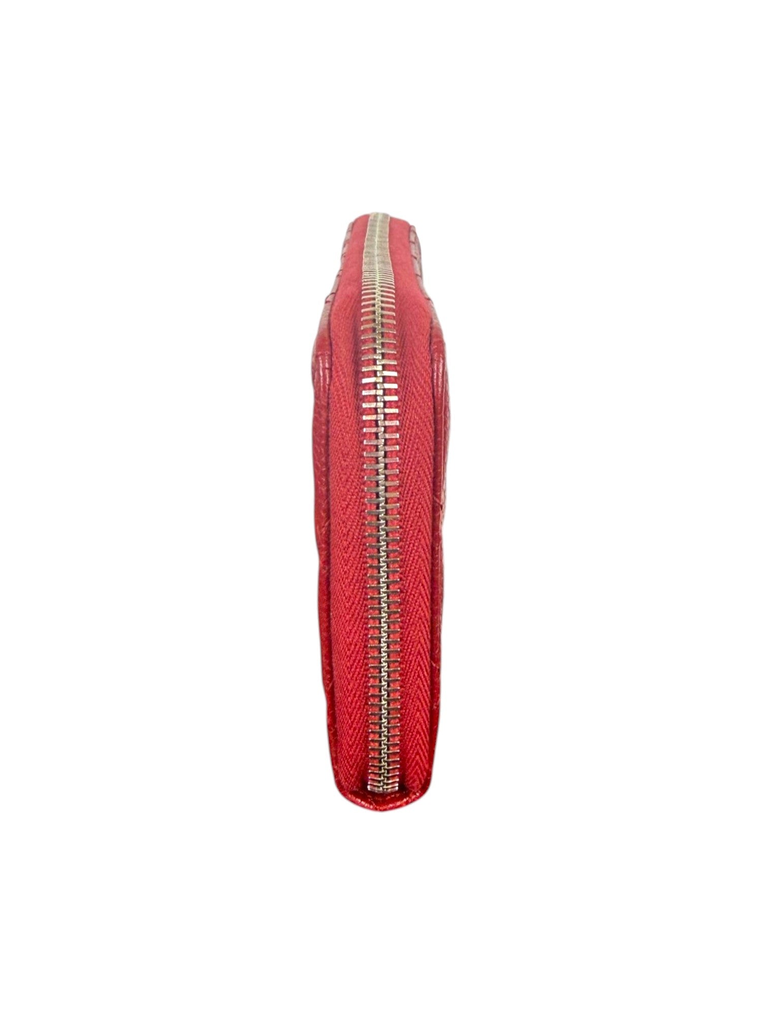 Chanel Classic Long Zipped Wallet in Red Quilted Caviar Leather