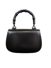Gucci Bamboo 1947 Black Leather Handbag