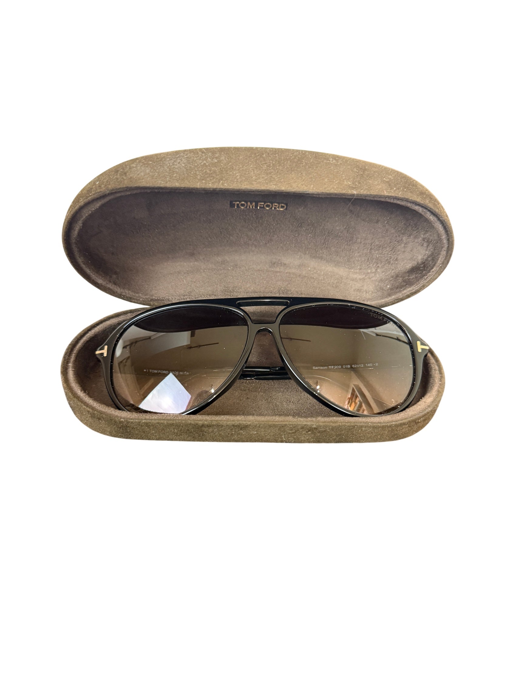 Tom Ford Samson TF909 01B Black Aviator Sunglasses