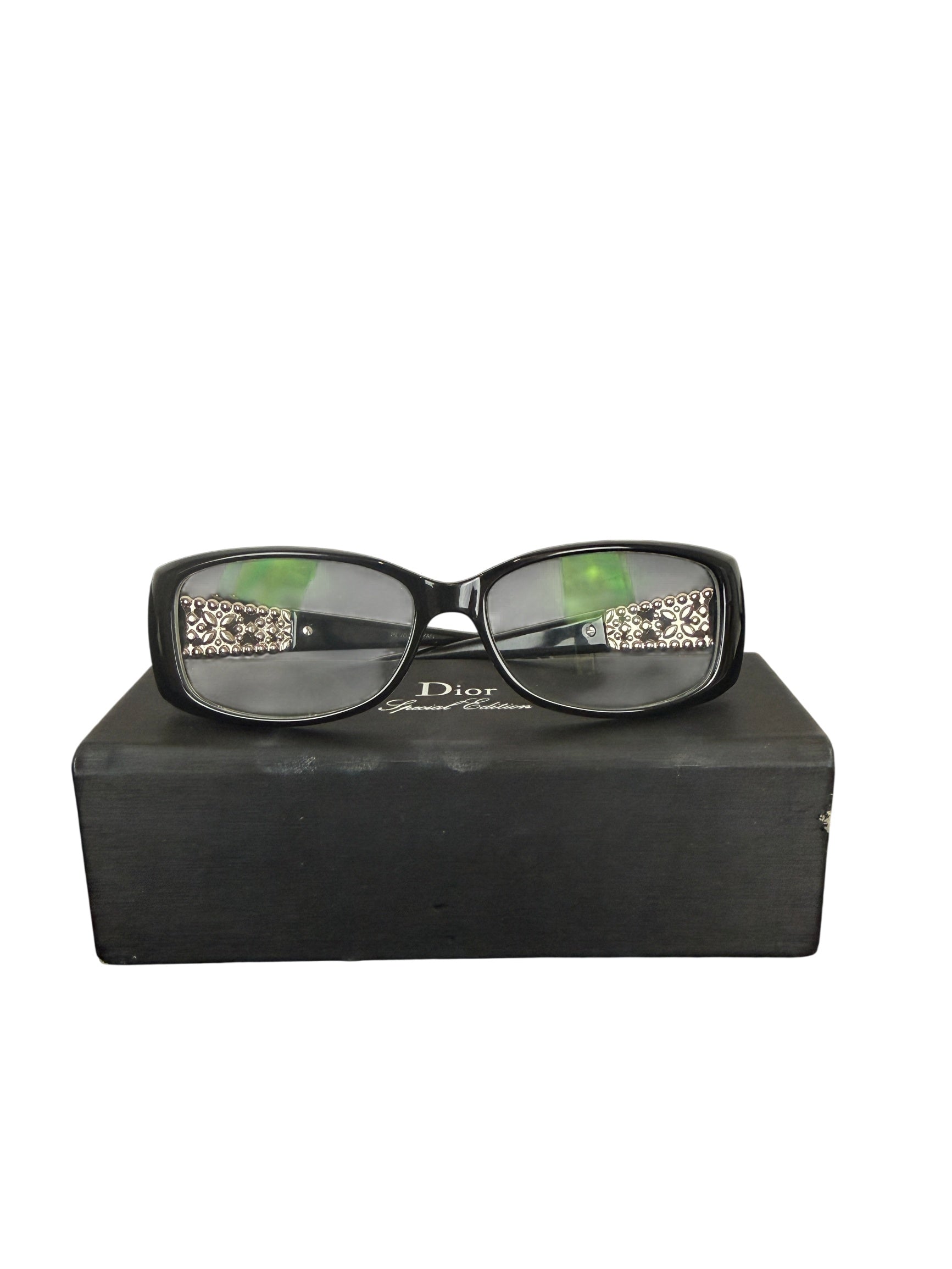 Dior Special Edition Black Crystal Embellished Reading Glasses