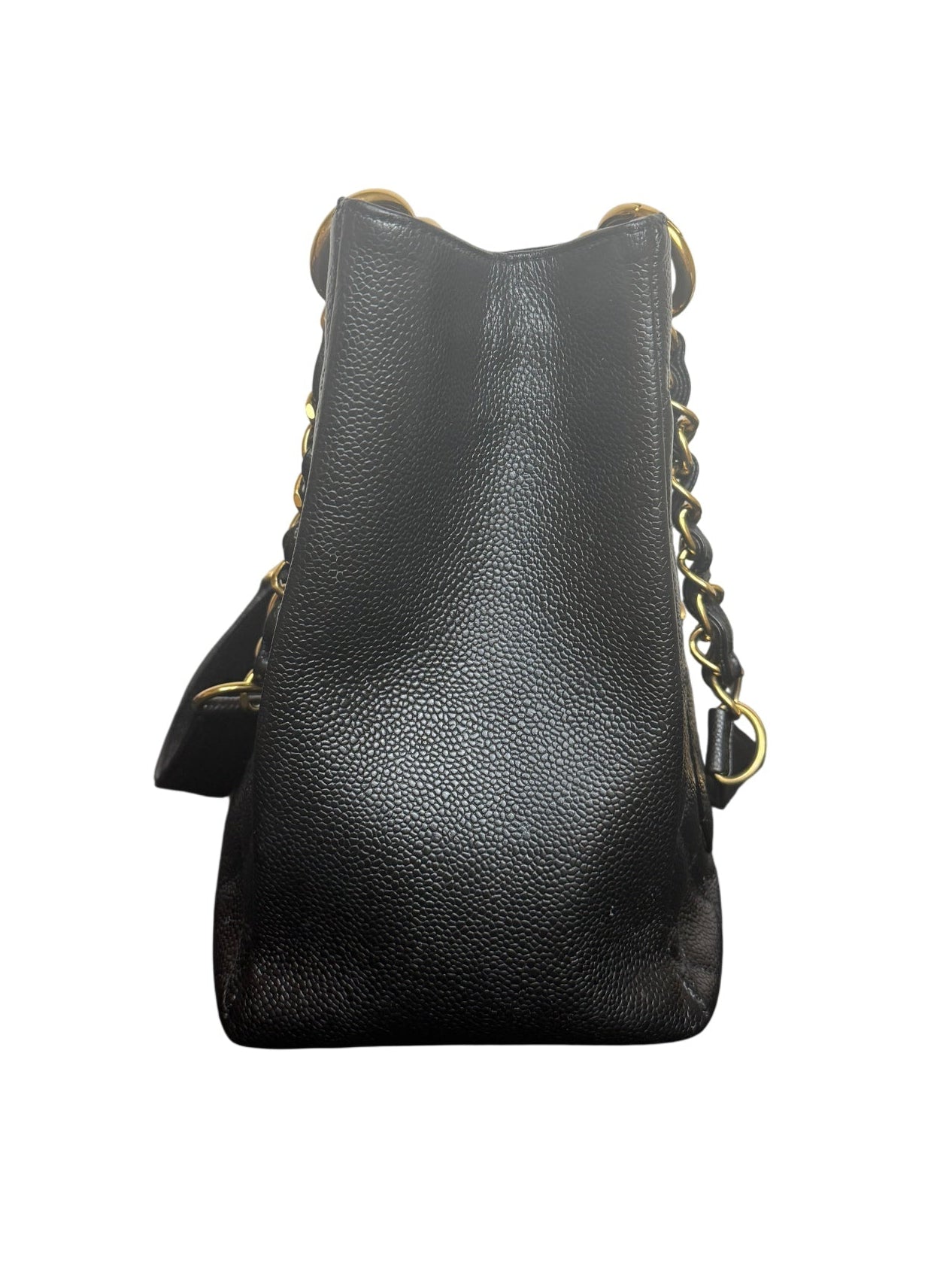 Chanel Grand Shopping Tote in Black Caviar Leather with Gold Hardware