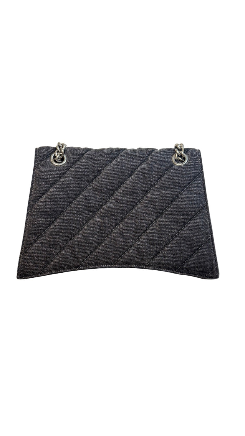 Balenciaga Quilted Denim Handbag