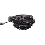 Dolce & Gabbana Black Studded Leather Belt