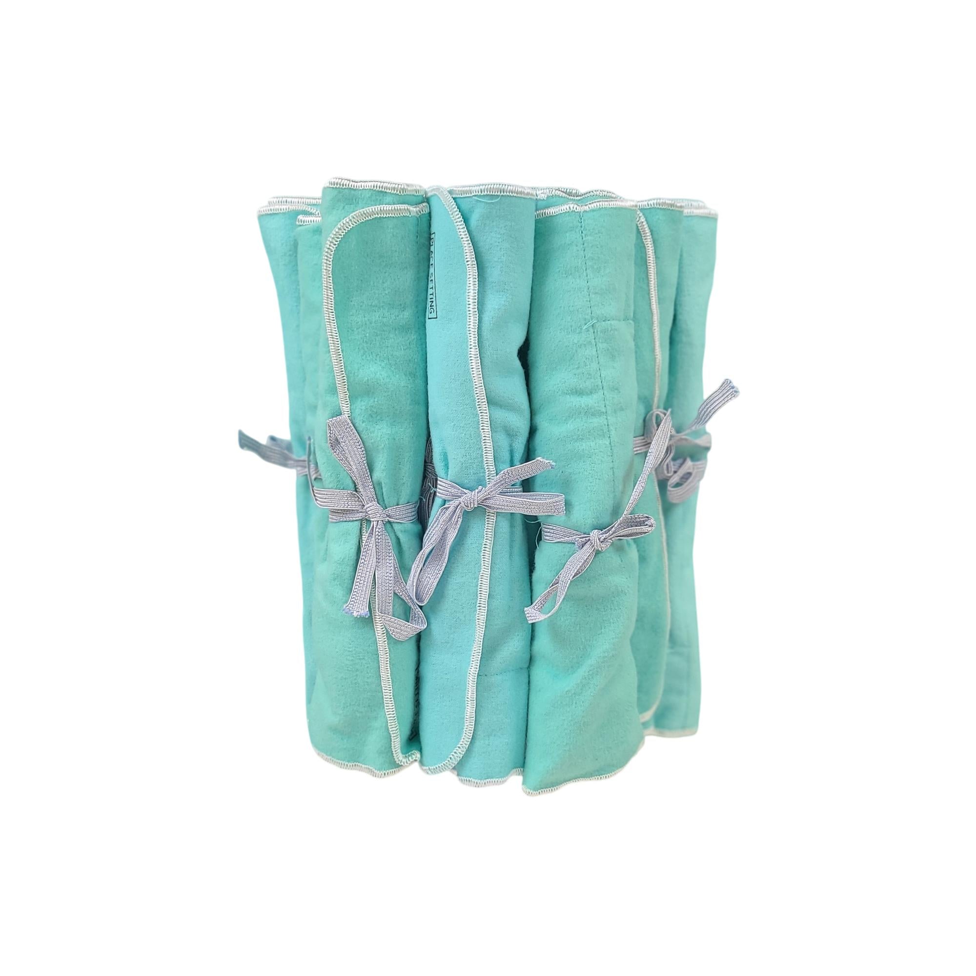 Tiffany & Co. Sterling Silver 48 Piece Silverware Set with Blue Storage Rolls
