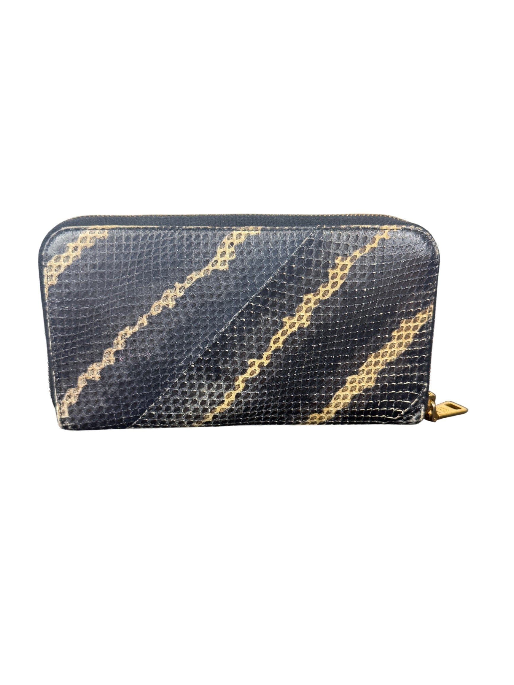 Prada Python Continental Zip-Around Wallet