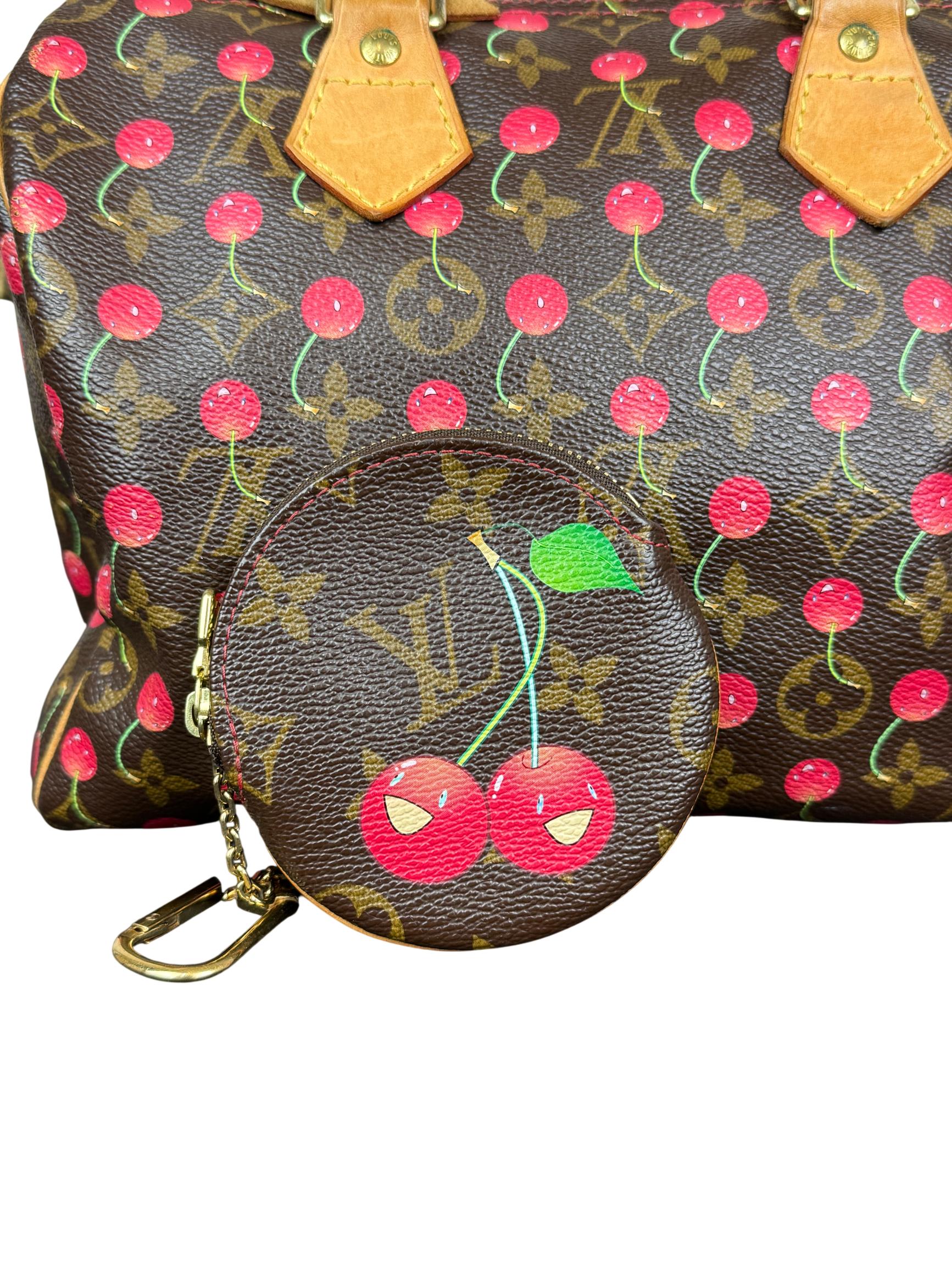 Louis Vuitton Monogram Cerises Round Coin Purse, Limited Edition x Takashi Murakami