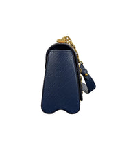 Louis Vuitton Twist MM Epi Leather Shoulder Bag Indigo with Gold Chain
