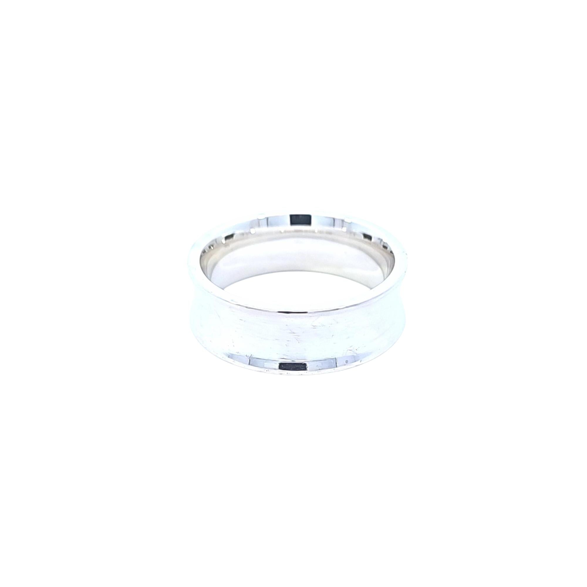 Tiffany & Co. 1837 Wide Band Ring Sterling Silver