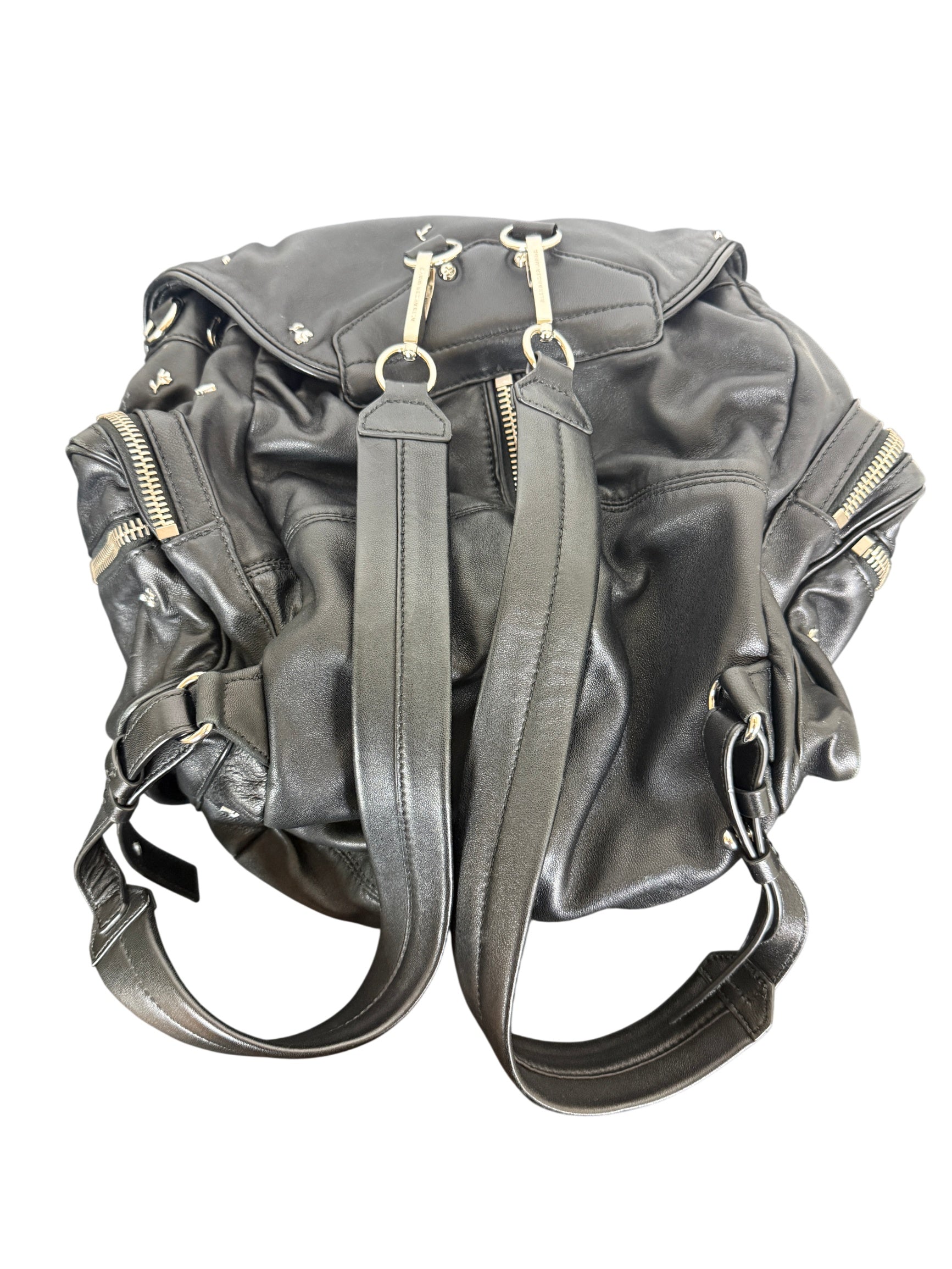 Alexander Wang Marti Rose Studded Multi Zip Black Lambskin Leather Bac – The Luxury Exchange PDX
