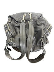 Alexander Wang Marti Rose Studded Multi Zip Black Lambskin Leather Backpack