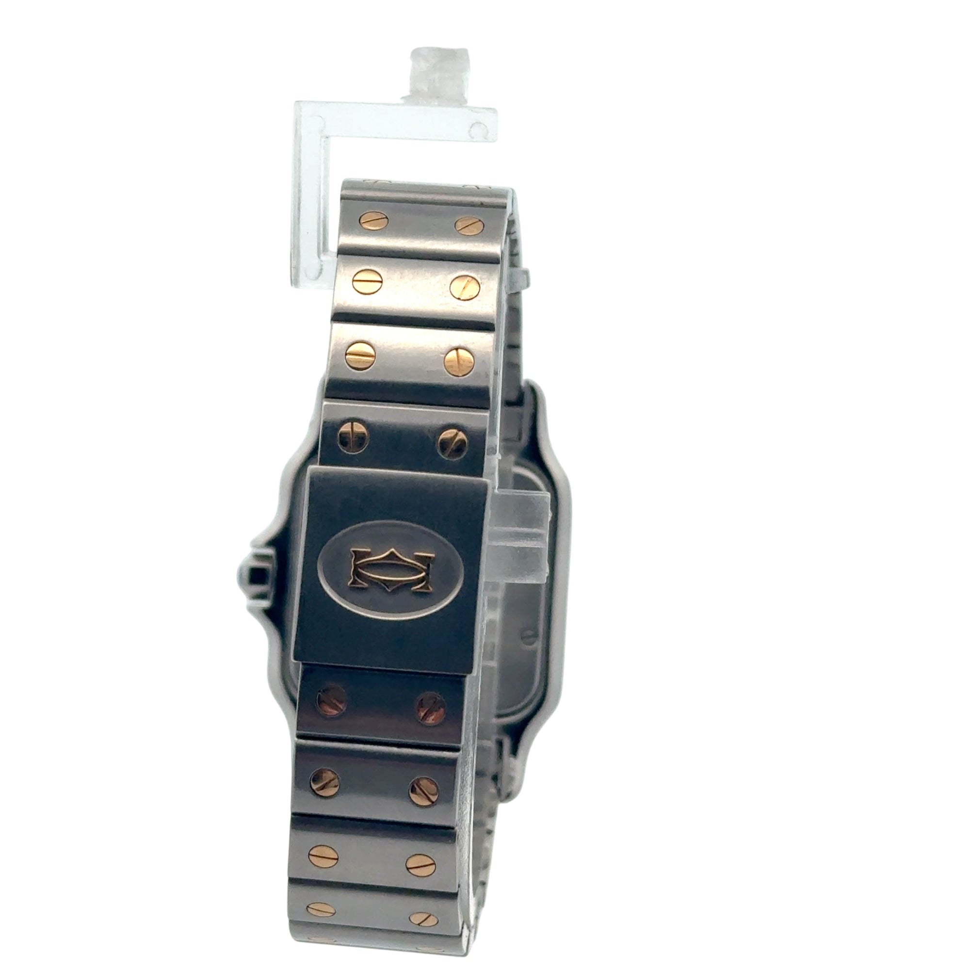 Cartier Santos Galbée Stainless Steel & 18K Yellow Gold Quartz Watch 29mm Stainless Steel, 18k Yellow Gold Ivory Dial 2961