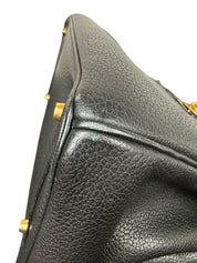 Hermès Birkin 35 Black Clemence Leather Handbag with Gold Hardware