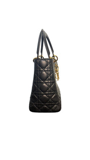 Dior Lady Dior Cannage Medium Lambskin Handbag