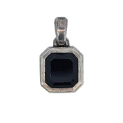 David Yurman Sterling Silver 925 Black Onyx Octagonal Pendant