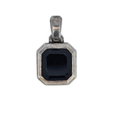 David Yurman Sterling Silver 925 Black Onyx Octagonal Pendant