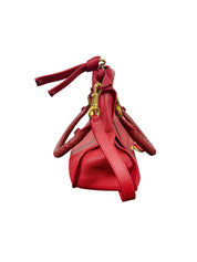 Chloé Marcie Red Leather Handbag with Gold Hardware
