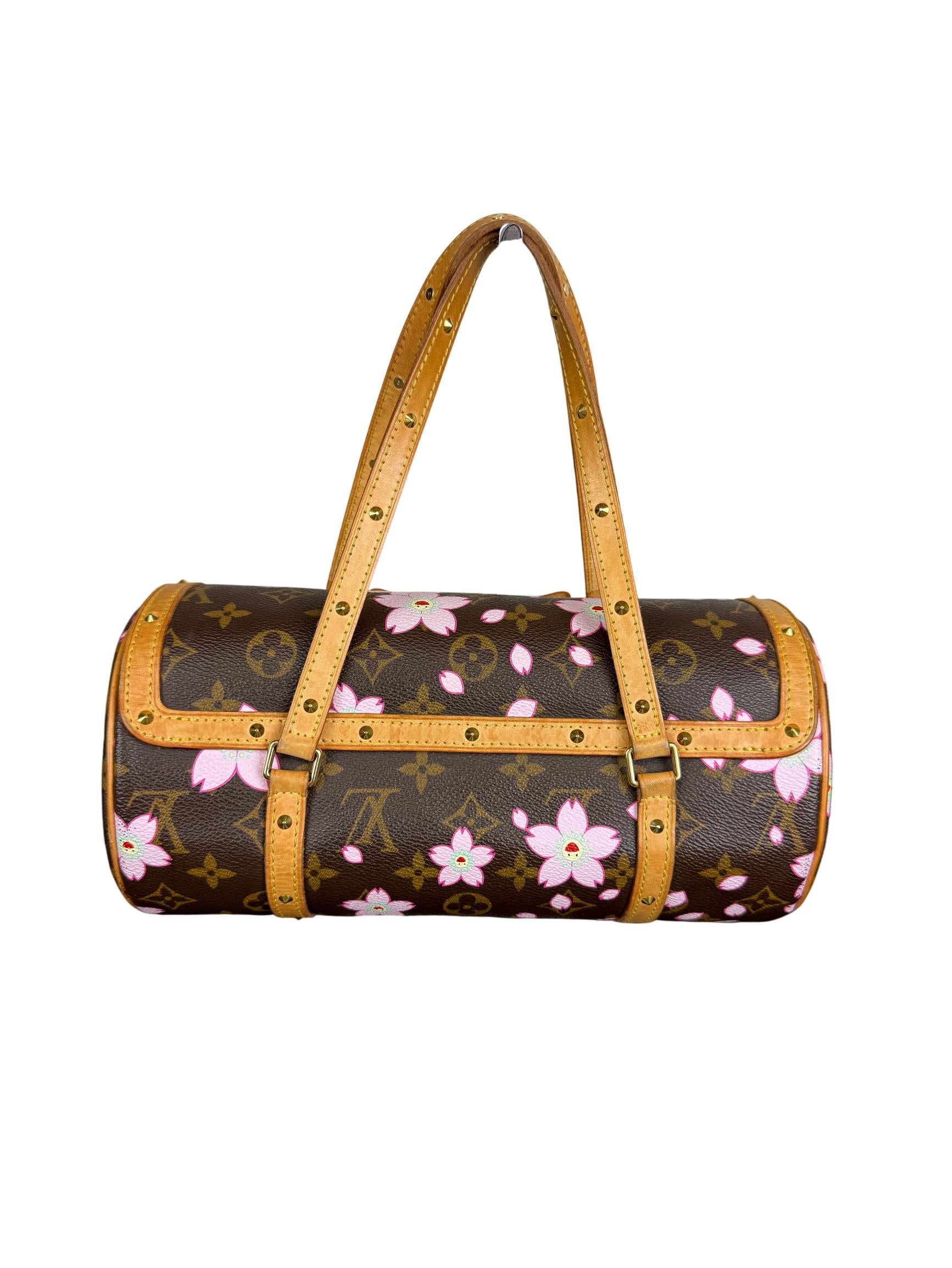 Louis Vuitton x Takashi Murakami Monogram Cherry Blossom Papillon Handbag 2003