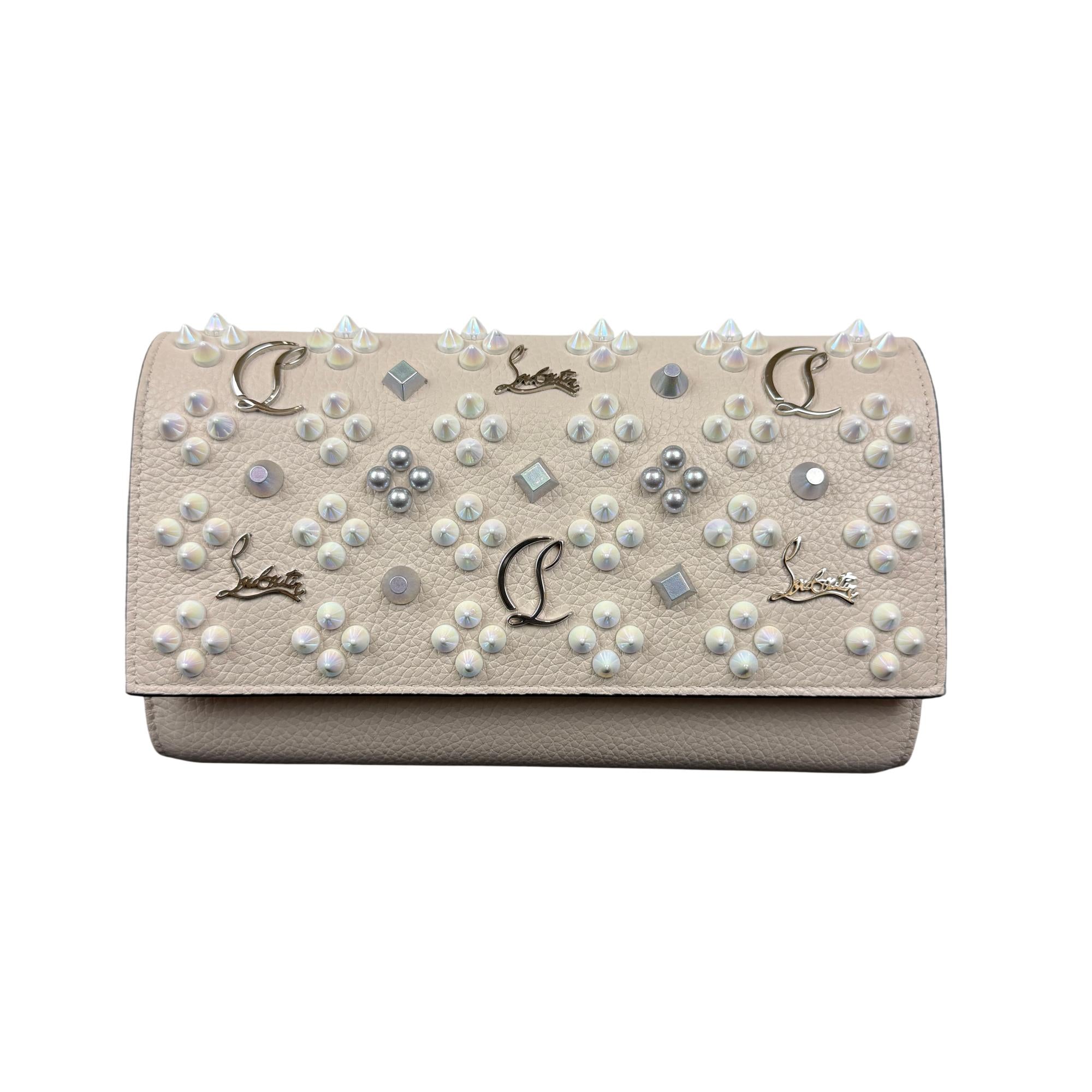 Christian Louboutin Paloma Wallet on Chain Clutch with Embellishments & Studs