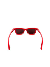 Balenciaga BB0099S 006 Red Rectangular Sunglasses