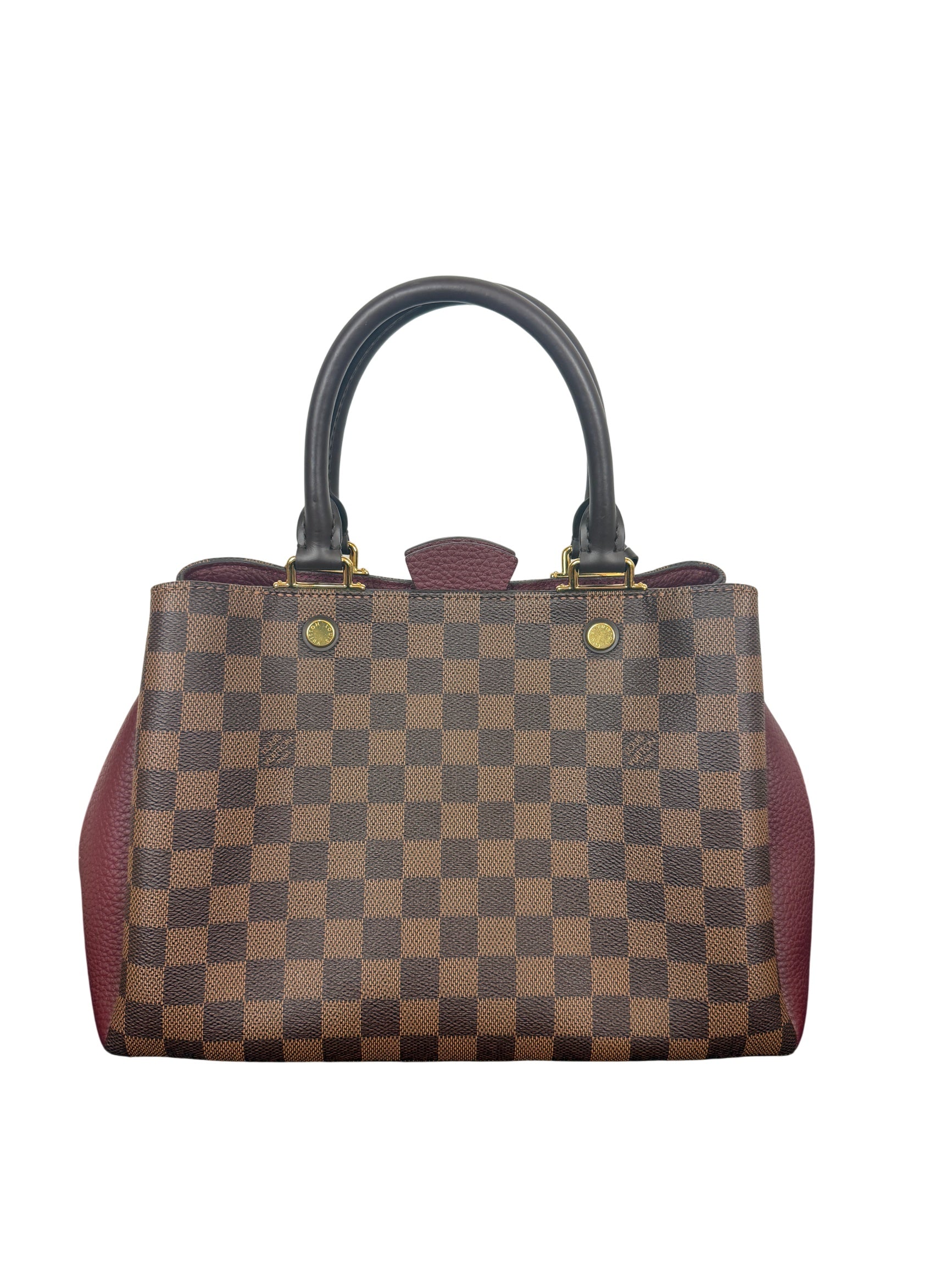 Louis Vuitton Damier Ebene Brittany Bordeaux Handbag