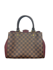 Louis Vuitton Damier Ebene Brittany Bordeaux Handbag