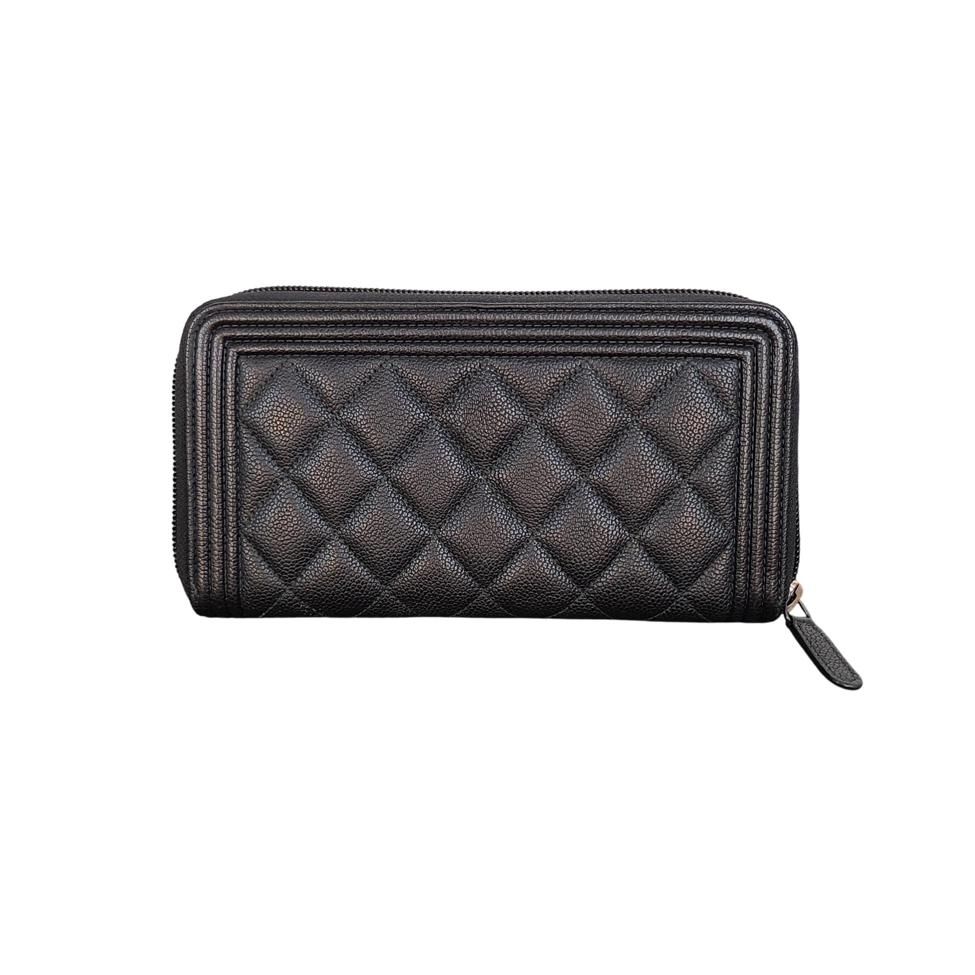 Chanel Boy Zip Around Wallet