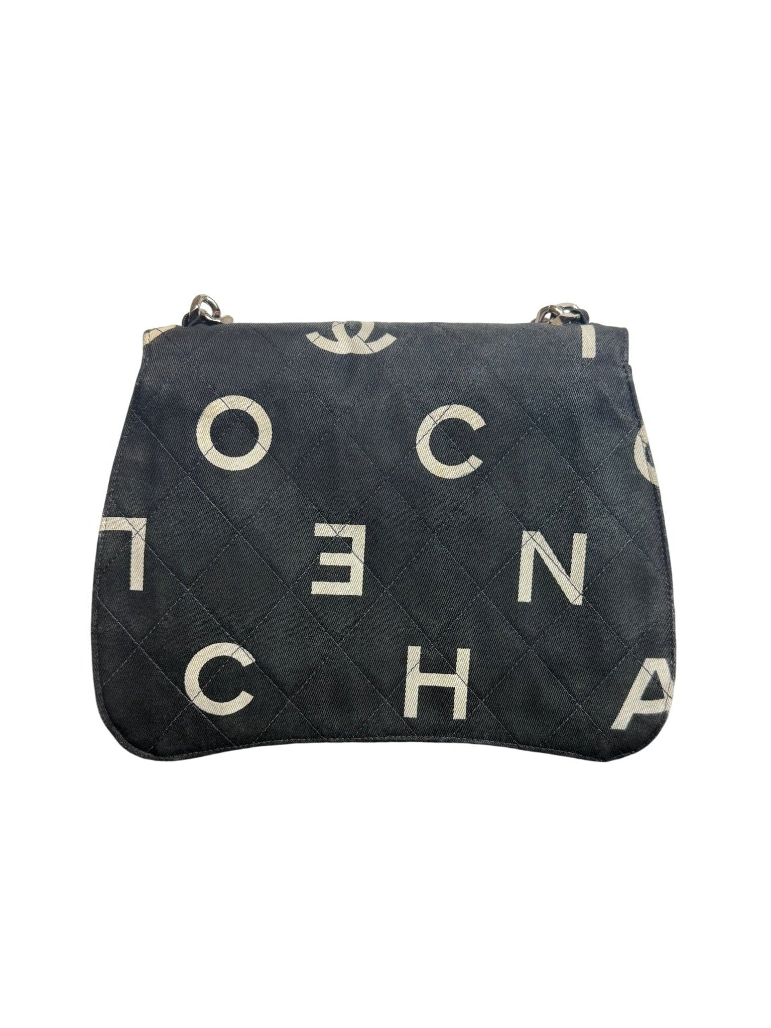 Vintage Chanel Canvas Quilted Flap Bag