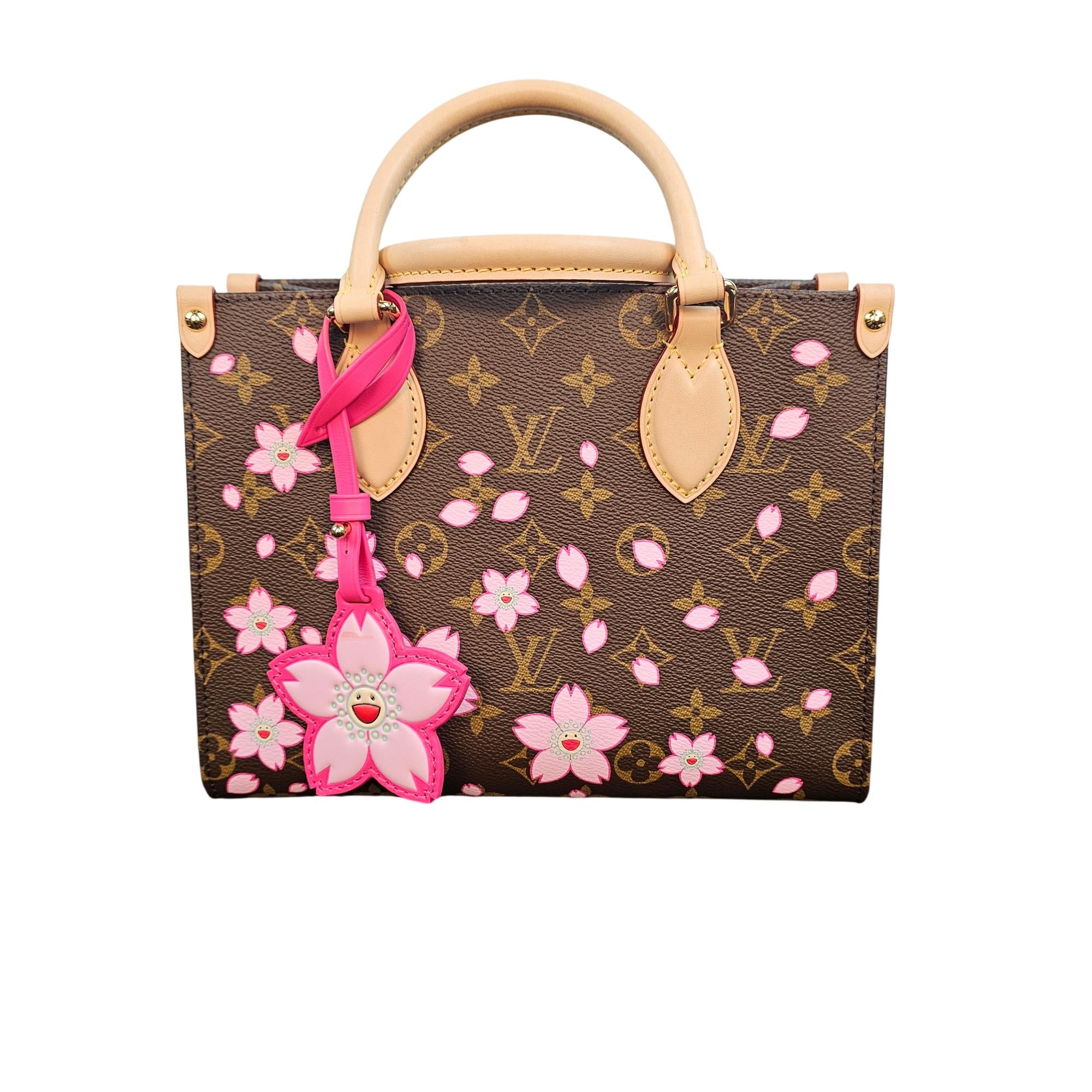 Louis Vuitton x Takashi Murakami OnTheGo PM Cherry Blossom Monogram Handbag