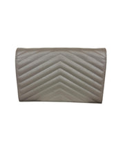 Yves Saint Laurent Grey Leather Chain Wallet