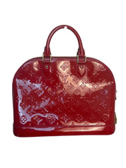 Louis Vuitton Vernis Alma Red Handbag
