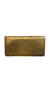 Tom Ford Gold Metallic Python Embossed Shoulder Bag