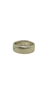 Tiffany & Co. "Please Return To" Sterling Silver Band Ring with Diamond Accents