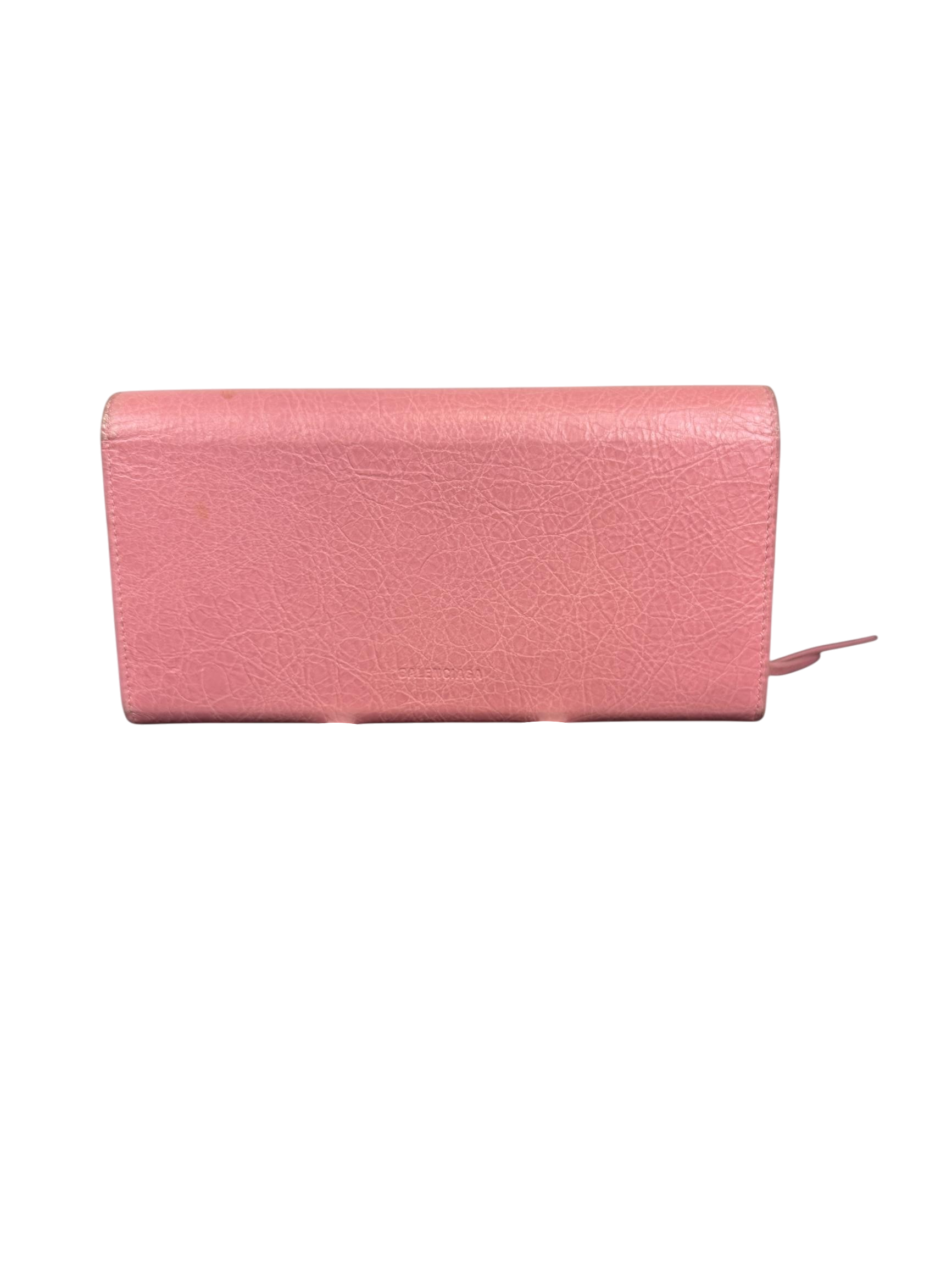 Balenciaga Le City Charm Textured Leather Long Wallet