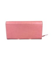 Balenciaga Le City Charm Textured Leather Long Wallet