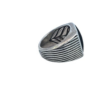 David Yurman Royal Cord Sterling Silver Onyx Signet Ring