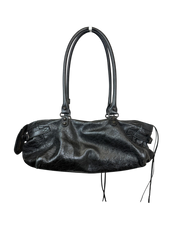 Balenciaga Le City East-West Black Leather Shoulder Bag