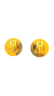 Hermes Vintage Enamel Clip-On Earrings