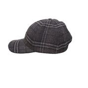 Burberry Wool Cashmere Check Baseball Cap