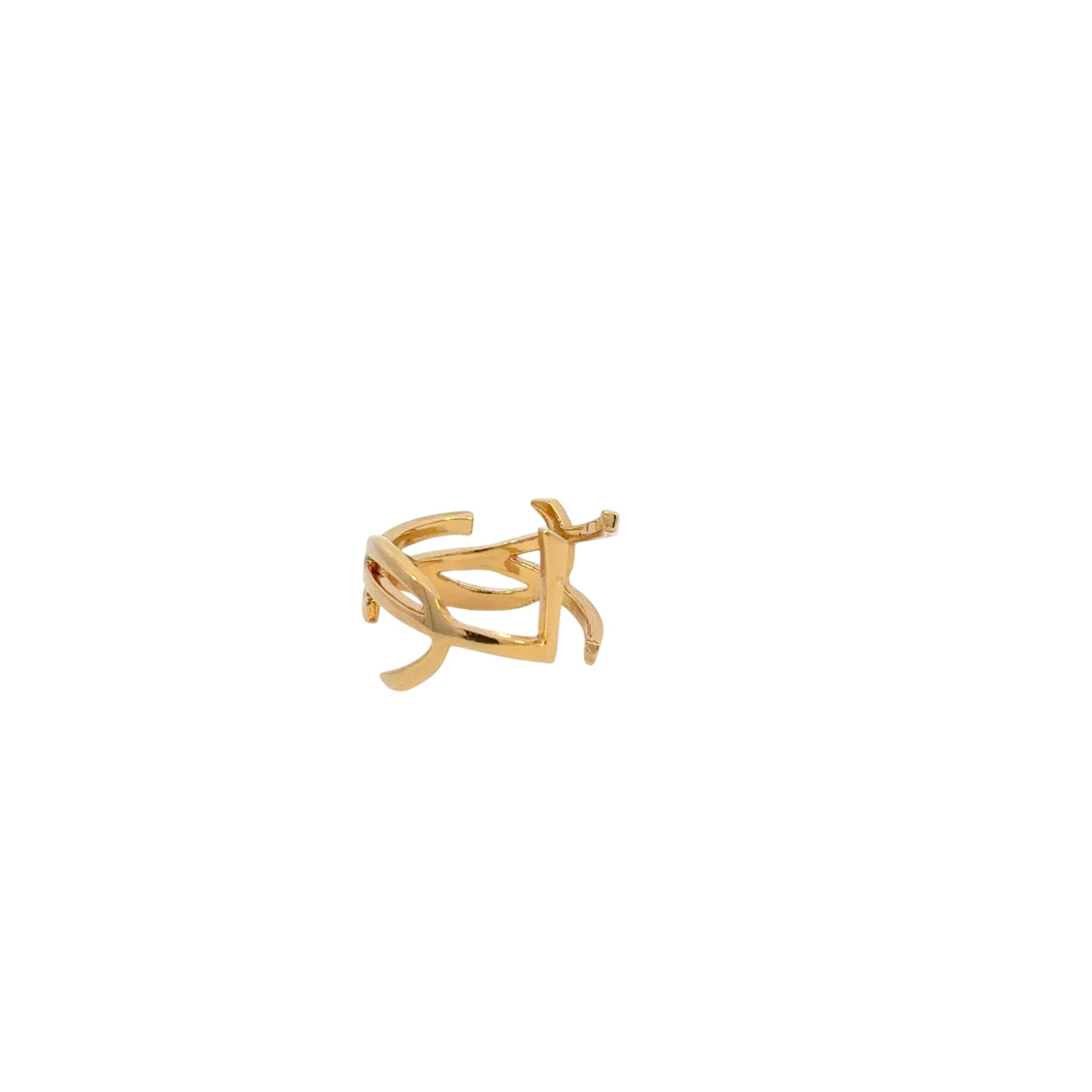 YSL Opyum Twist Gold-Tone Ring Saint Laurent Metal