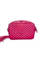 Saint Laurent Lou Pink Matelassé Calfskin Camera Bag